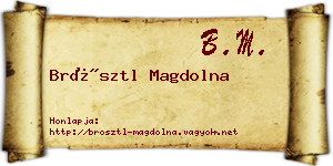 Brösztl Magdolna névjegykártya