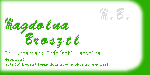 magdolna brosztl business card